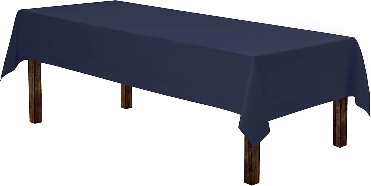 navy blue polyester tablecloth