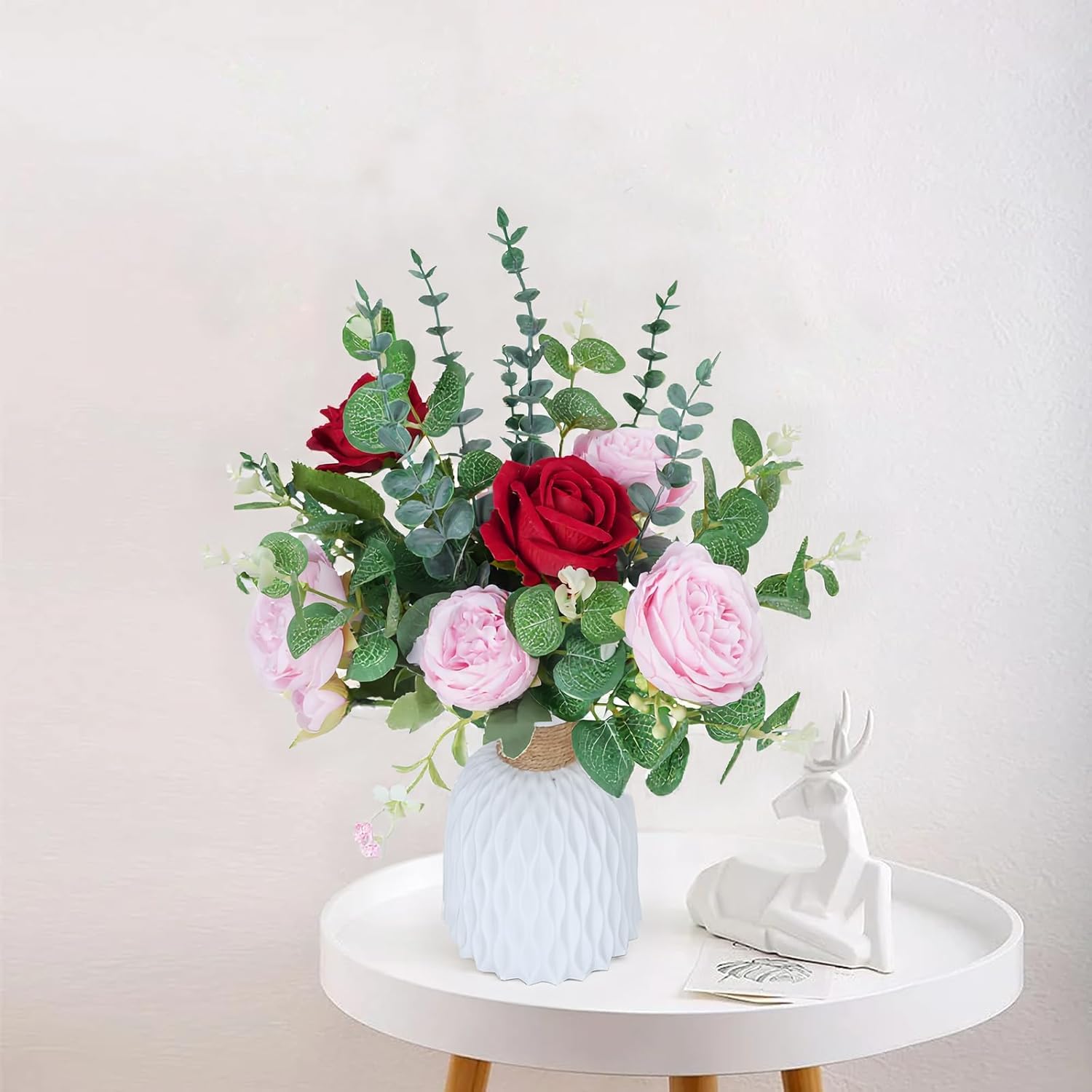 Zythrem 180PCS Piante Finti Eucalipto Foglie Artificiali Deco 6 Stili | Rami Eucalipto Artificialedi Foglie Verdi per Matrimoni, Composizioni Floreali,Feste, Accessori per Decorazione Casa