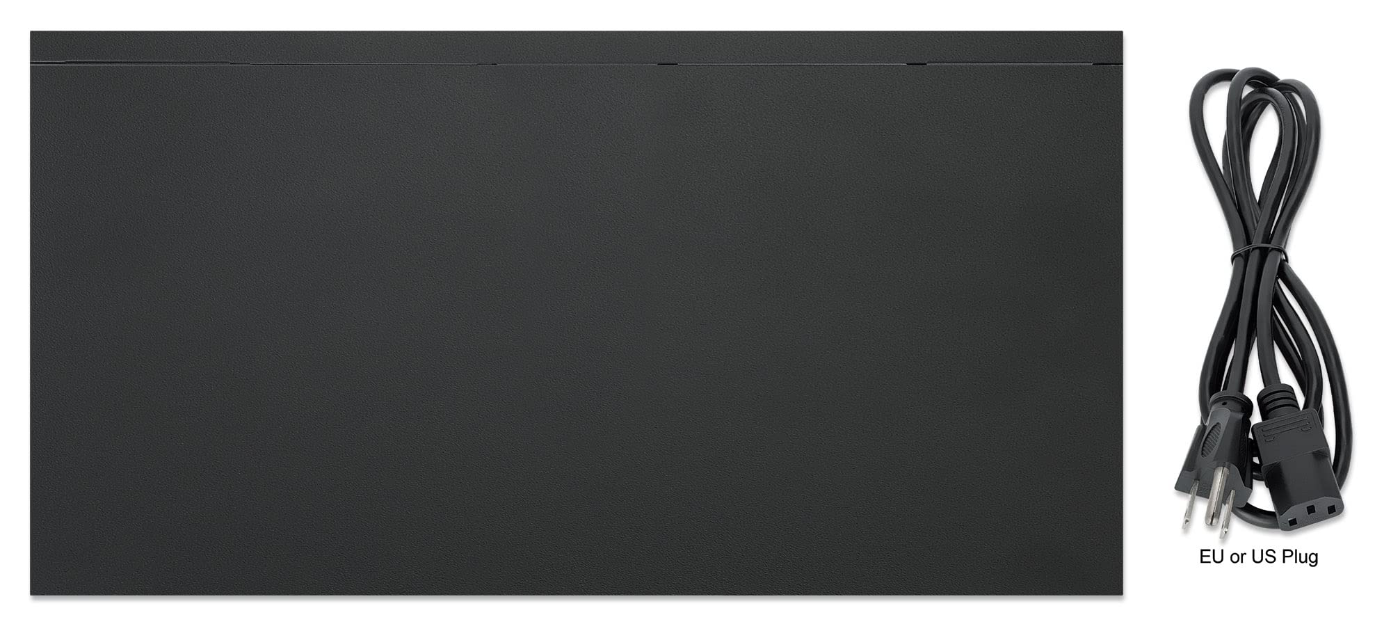 Intellinet 24-Port Unmanaged PoE+ Gigabit Ethernet Switch - 370W Power Budget, 2 x 1Gbps SFP Ports, Rackmount / Desktop, Autosensing Ports, Sturdy Metal – 3 Yr Mfg Warranty - 561891