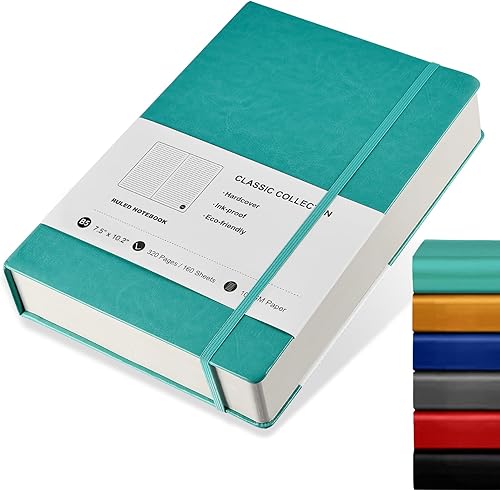 Coopay Cuadernos B5 de 320 páginas, cuadernos de composición a rayas, diarios clásicos de tapa dura para oficina, hogar, escuela, negocios,