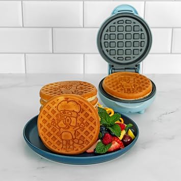 Uncanny Brands Bluey Mini Waffle Maker Fun Character Waffles Easy to Use and Clean