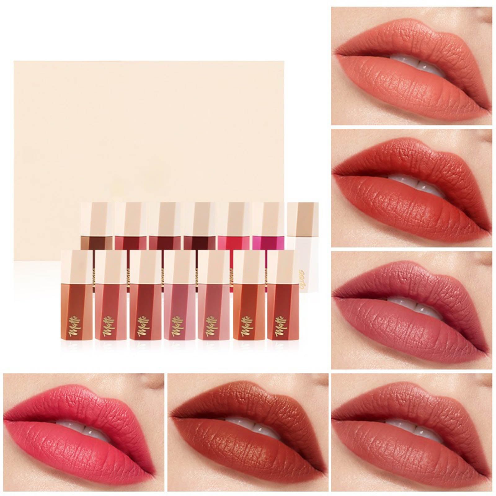 Rossetto Con Finitura in Velluto 14 Colori Lucidalabbra Resistente Alle Sbavature Colore Labbra Con Ingredienti Idratanti Rossetto in Velluto