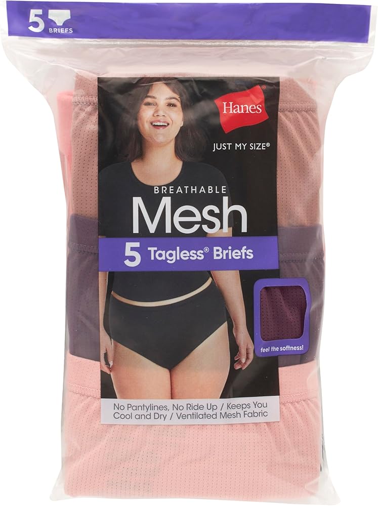 Women's Assorted Cool Comfort Tagless Brief Panties - 6 Pk by Hanes at  Fleet Farm [Hanes] ブリーフ Mesh Brief Breathable Panties for Women, No-Show Unde