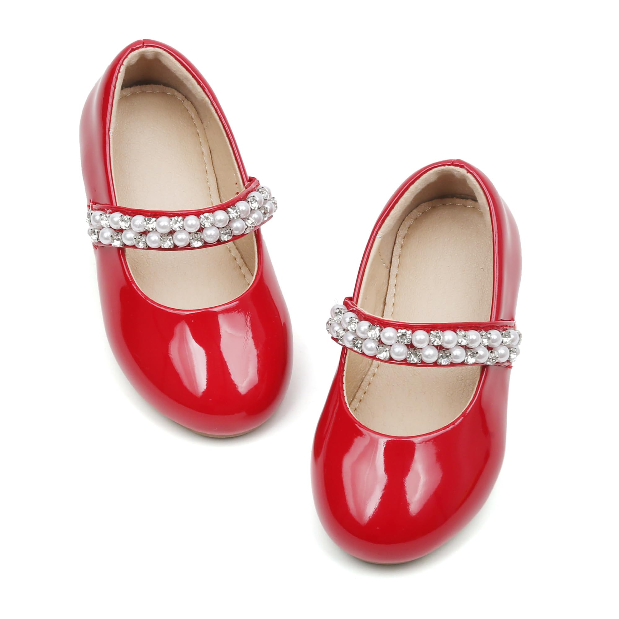 Otter MOMO Toddler/Little Girls Mary Jane Ballerina Flats Shoes Slip-on School Party Dress Shoes