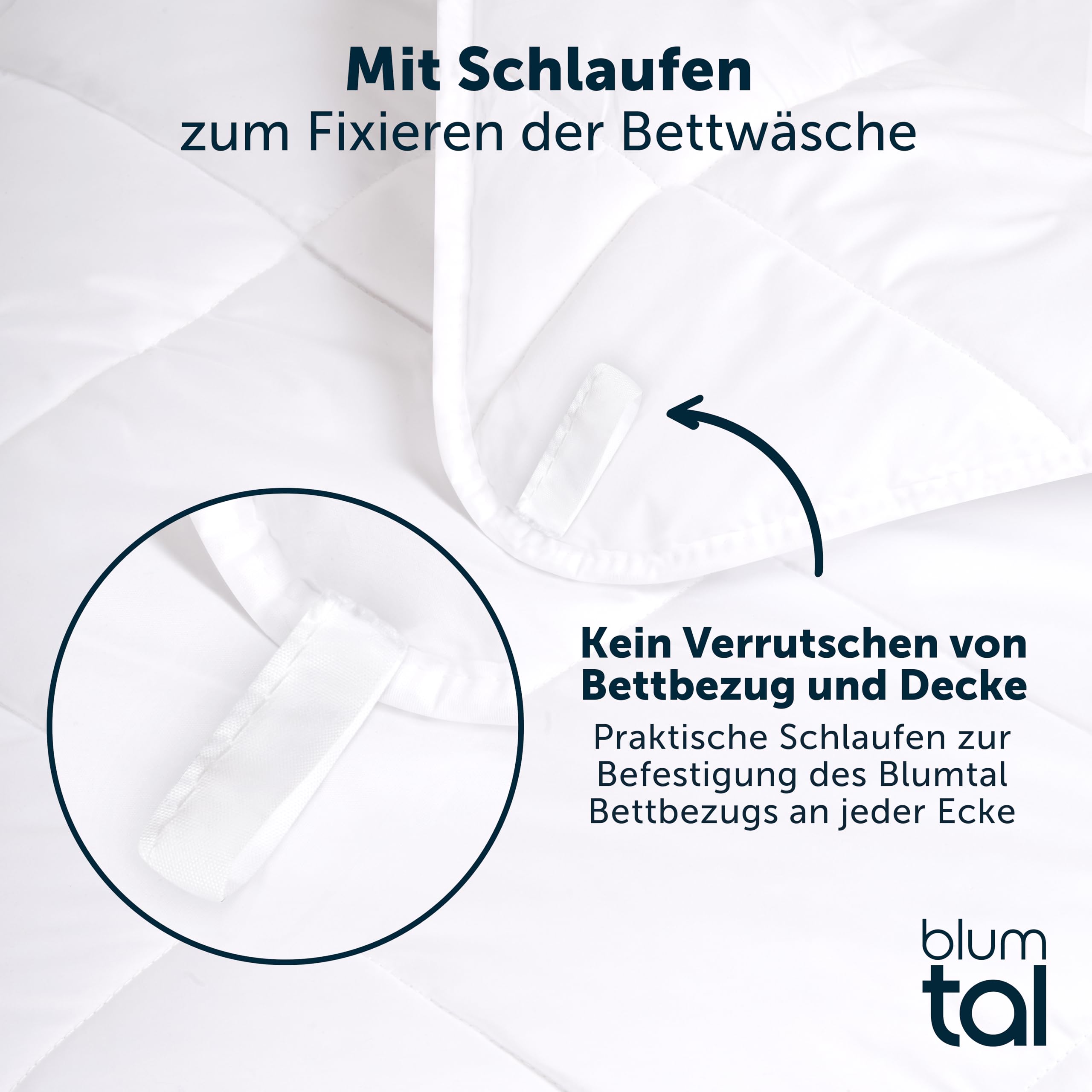 Blumtal Winterdecke 155x220 cm im 2er Set - Oeko-TEX zertifizierte Bettdecke 155x200 cm - extra Dicke Winter Decke - Steppdecke Winter - Steppbettdecke waschbar 95 °C - Füllmenge 150 GSM