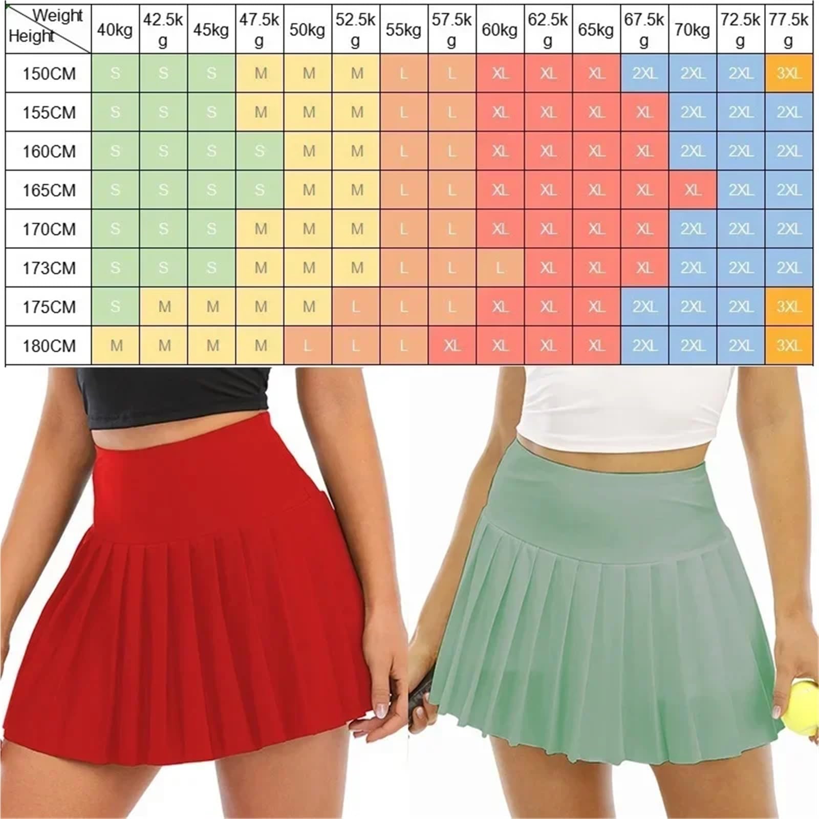 Tennisrock Damen Plissierte Schwarze Tennisröcke Damen Golf Sportrock Plus Size Fitness Shorts Hohe Taille Gym Workout Laufskorts