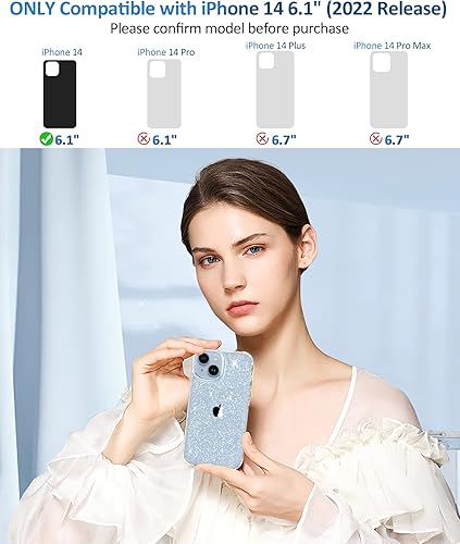 Miniatura 2 de MIODIK Funda compatible con iPhone 15 con 2 protectores de pantalla + 2 protectores de lente de cámara, no amarillenta funda transparente con