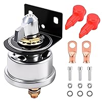 Vista 8 de Interruptor de corte de batería de alta corriente de 500 A de 12 V-36 V con placa de bloqueo, reemplazo 20247, interruptor de desconexión de batería