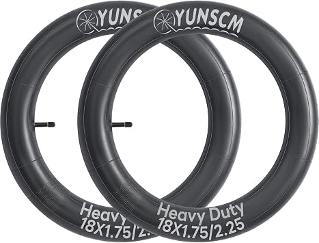 YUNSCM 2-PCS 18 Bike Tubes 18x1.75 18x1.95 18x2.125 Heavy Duty 18" Bicyle Inner Tubes Schrader Valve Replacement for 18x1.75/1.95/2.125/2.20/2.25 Bike Bicyle BMX Tire Tubes