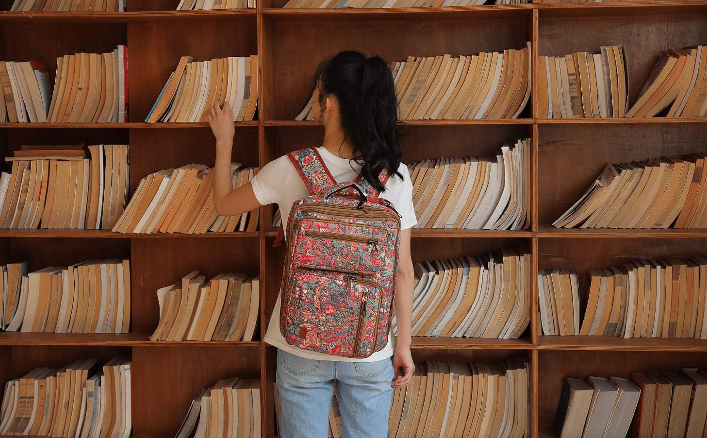 Baosha Convertible Backpack Briefcase 15.6 Inch Laptop Bag Case Outdoor Travel Backpack Hiking Rucksack for Women BC-04 (HS) - Image 6