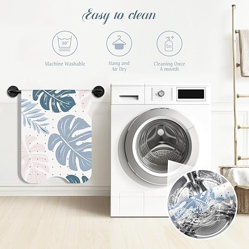 Miniatura 10 de Tapete de baño bohemio para bañera antideslizante, de 40 x 16 pulgadas, extra largo, para adultos, libre de moho, tapete antideslizante con ventosas