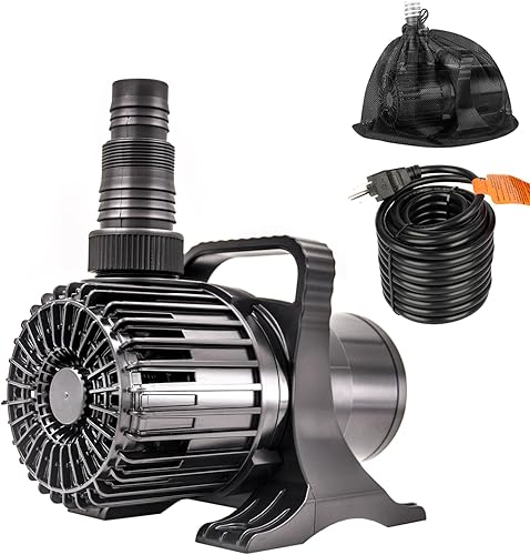 OYO WATER Gran estanque de 6900 gph-320 W y 32.8 pies para estanque de agua y Kio Fish Fountain-s y bomba de jardín sumergible IPX8 cable largo de