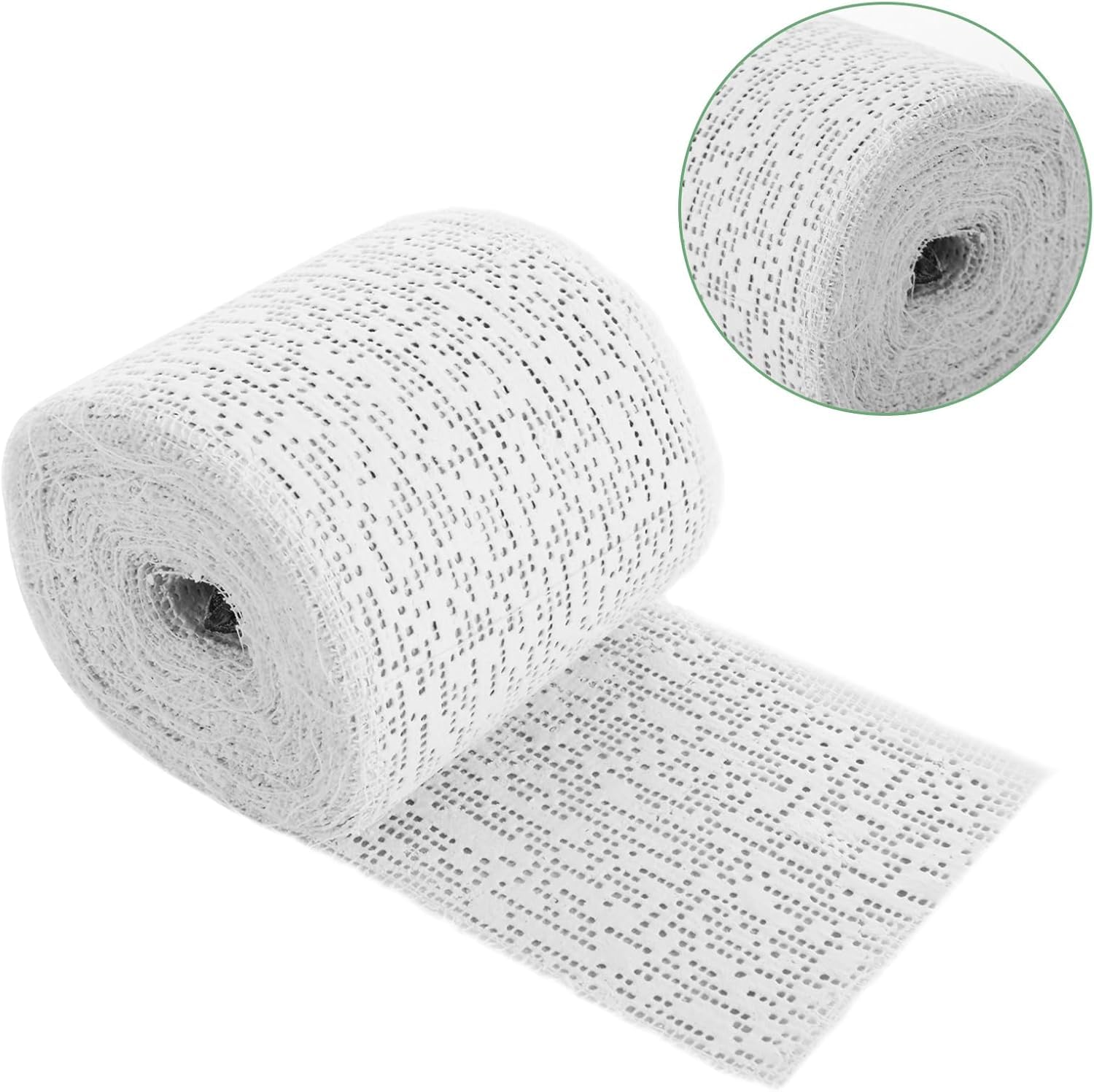 4 Pack Plaster Gauze Bandage, Plaster Cloth Gauze Rolls for Arts Crafts Projects Masks Sculptures Scenery Construction Belly Cast 6 Inch x 15FT