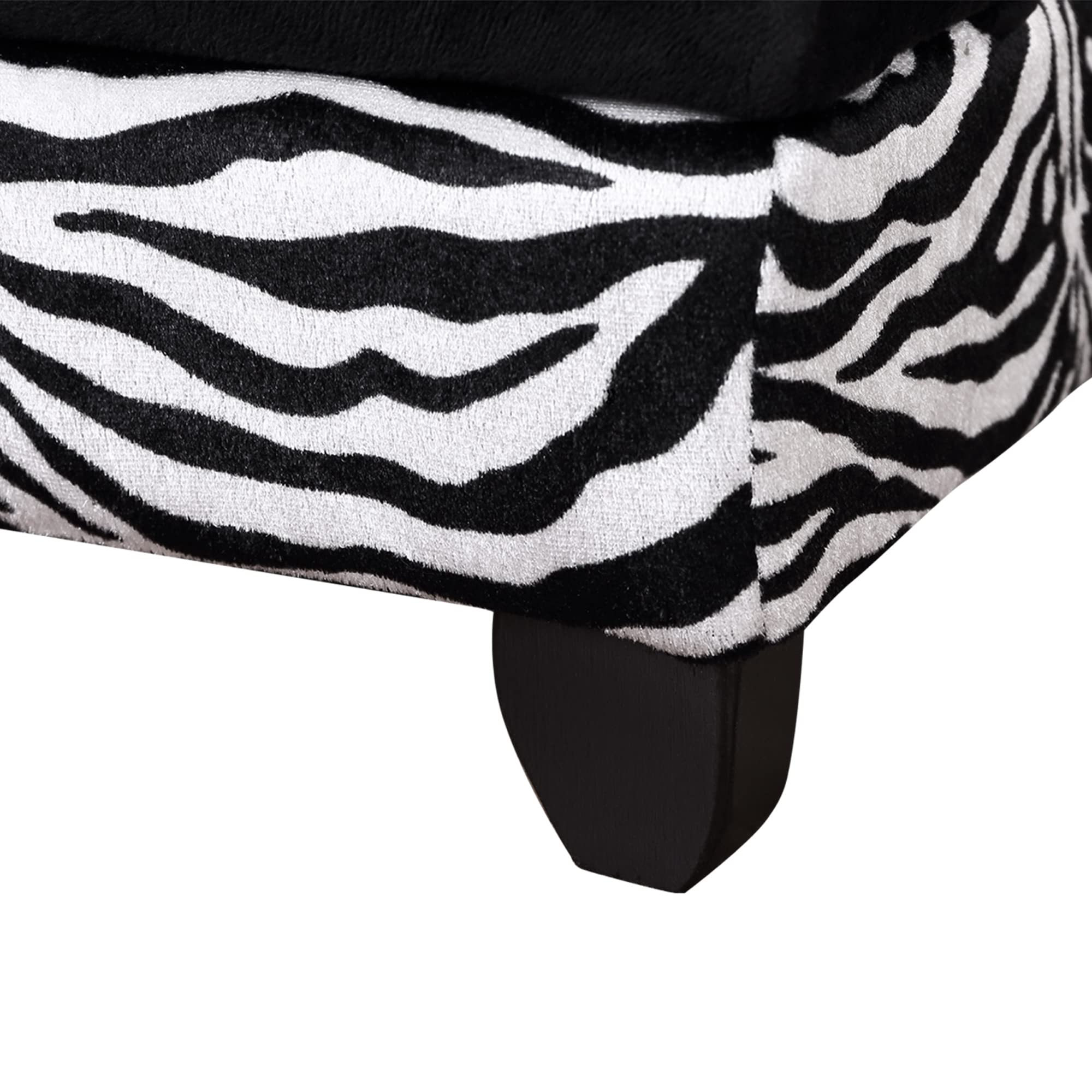 PawHut Divano per Animali Domestici con Vano Portaoggetti, Nero e Bianco, 57x34x36cm
