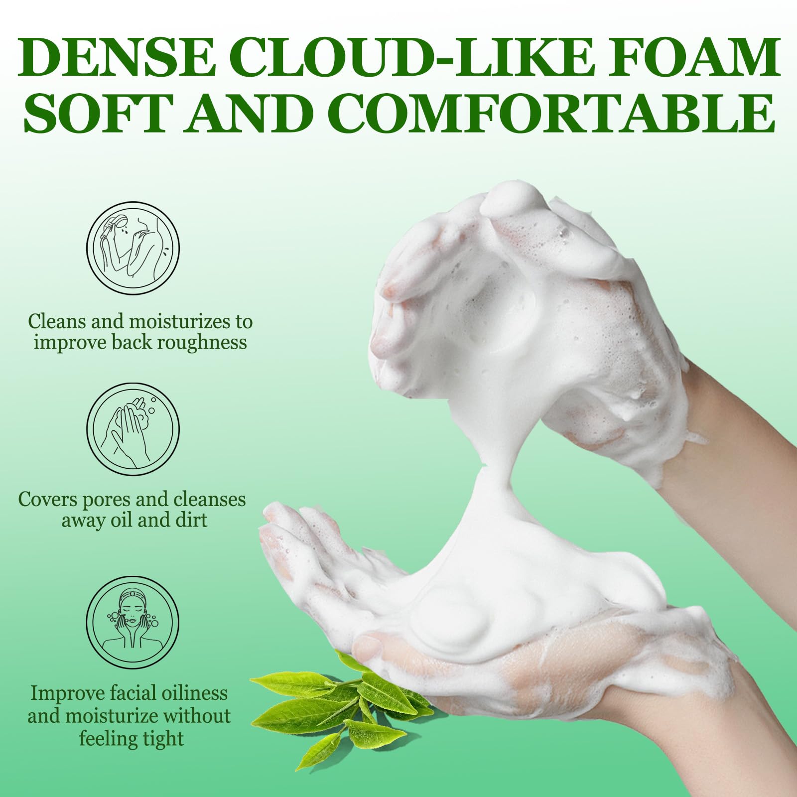 3PCS Tea Tree Soap Bars with Coconut Oil for Face & Body