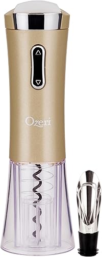 Miniatura 2 de Ozeri Abrevino eléctrico Nouveaux II con cortador de aluminio, vertedor de vino y tapón