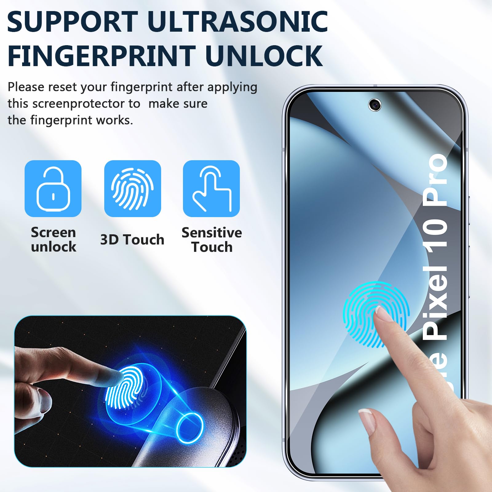 Xunzii 2 Pezzi Vetro Temperato 9H Per Fotocamera Google Pixel 10 Pro – Protezione Lente HD E Ultrasottile