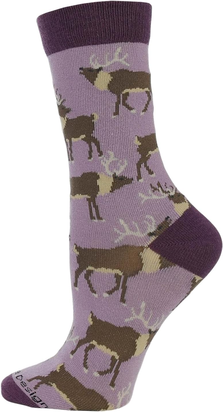 WHD Elk Crew Socks for Women & Men | Fun Animal Socks, Nature Lover Gift - Image 4