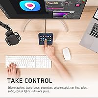 Vista 5 de VSDINSIDE Macro Keypad, Stream Controller Deck Gaming Streaming Shortcut Keyboard, 18 Programmable Keys Customizable Visual AI Pad USB Soundboard