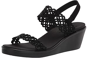 Women's Rumble on-Sassy DayZ Wedge Sandals: Perfect Black Dressy Sandals for Women