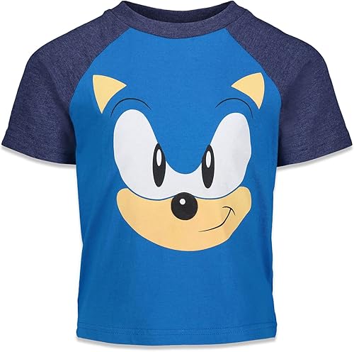 Miniatura 6 de SEGA Sonic The Hedgehog - Paquete de 3 camisetas raglán para niños pequeños a niños grandes (2T - 18-20)