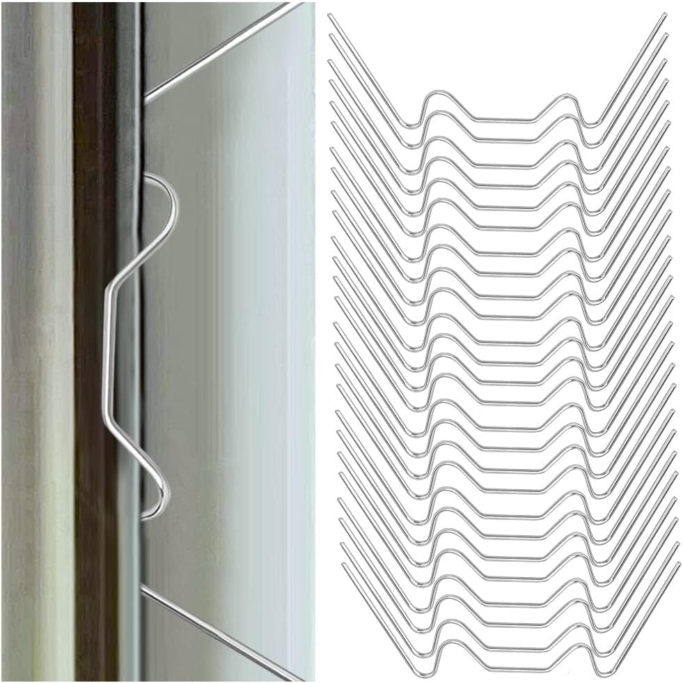 CAEEKER Greenhouse Glass Clips, 100 PCS Halls Greenhouse Clips Stainless Steel Greenhouse