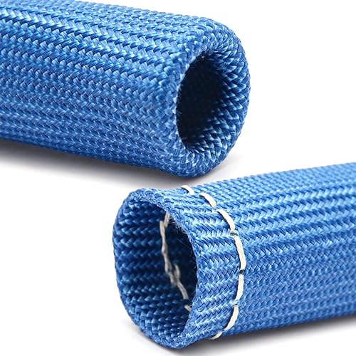 Miniatura 6 de Protector de protección térmica de bujías azul de 8 cilindros y 12 piezas separador de motor, funda aislante contra incendios, protector de cable de