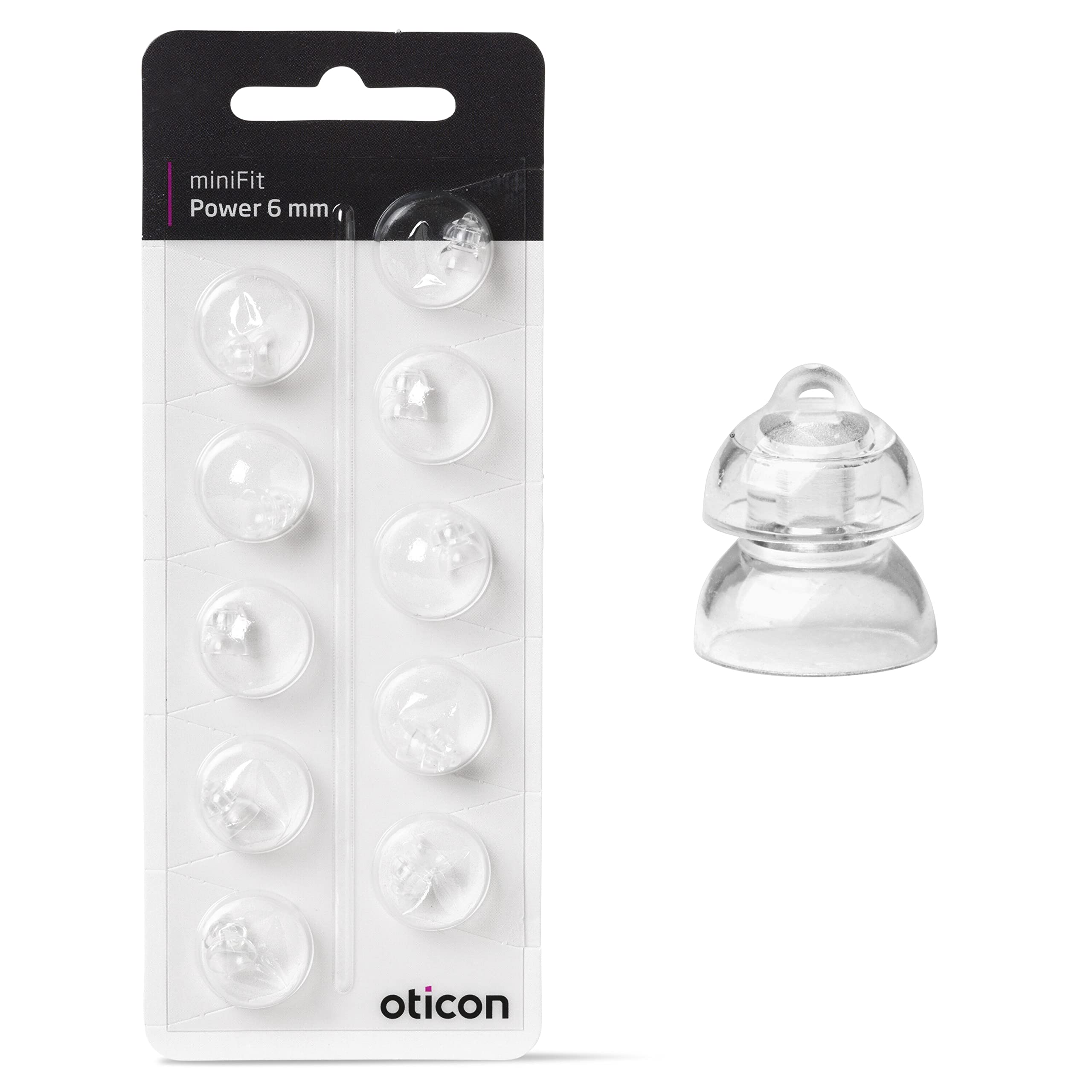 New - Oticon Power miniFit Domes 10mm, 10 Count