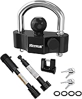 Vista 10 de RETRUE Juego de Cerraduras de Remolque con Llave Igual, Kit de Bloqueo para Remolcar y Almacenar Incluye Cerradura de Acoplador Universal