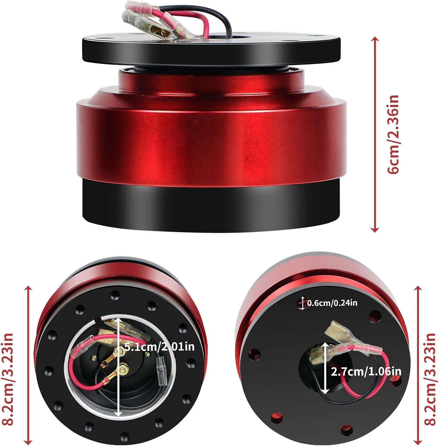 Steering Wheel Hub Adapter Quick Release - Universal 6 Hole Steering Wheel Quick Release Hub Adapter Snap Off Boss Kit