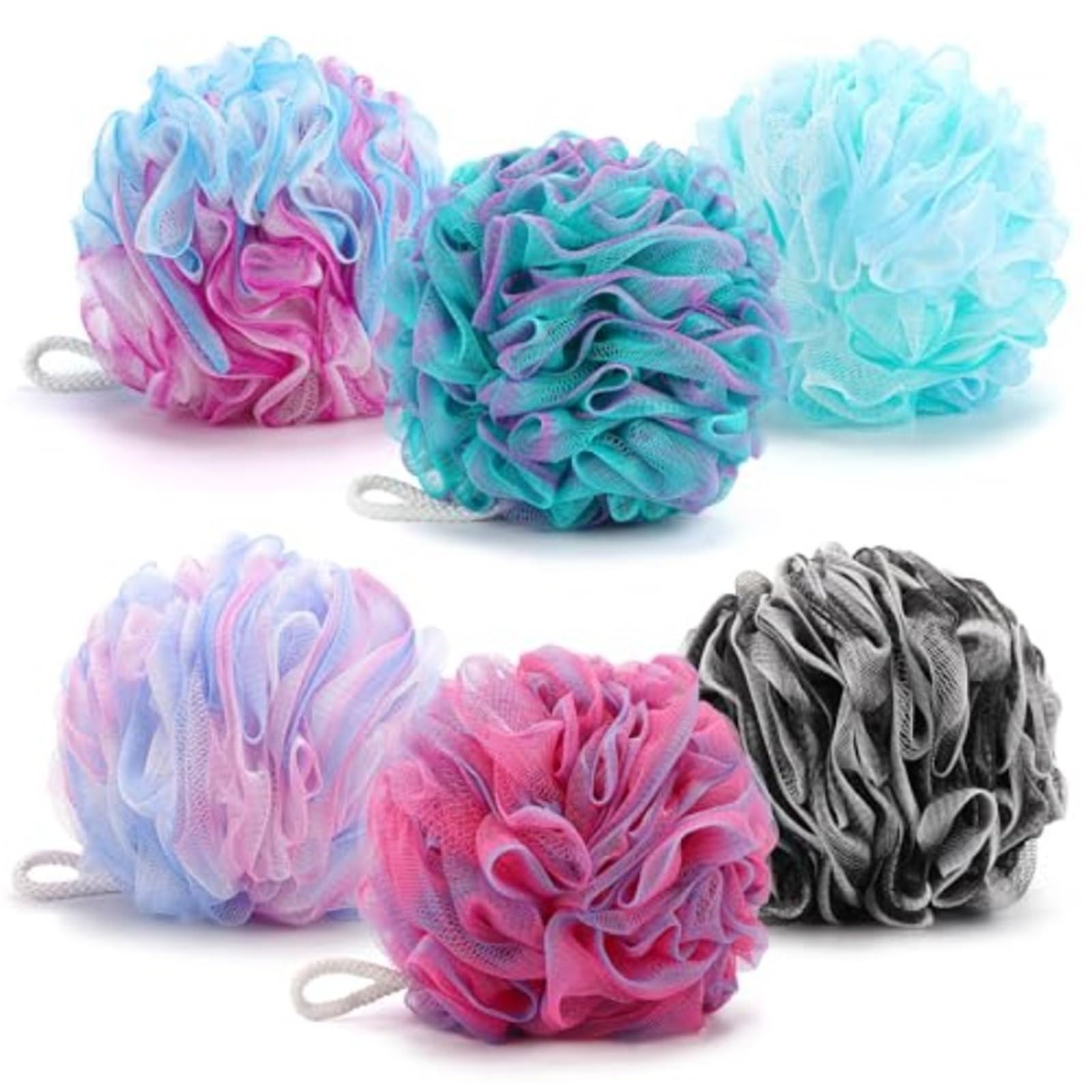 Badeschwamm aus Netzgewebe XXL Large Loofah Bath Sponge 6Pcs