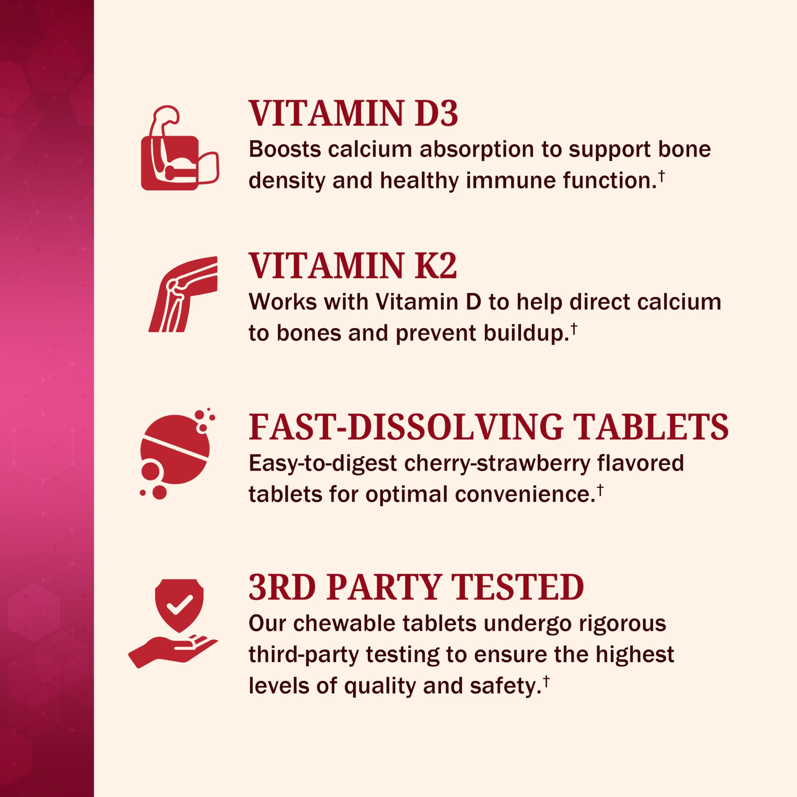 Bariatric D3 K2 Dissolvable Tablets - 90 Cherry-Strawberry Tablets — Amazon image 5