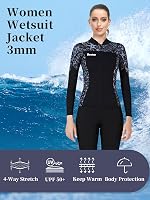 Joysummer 3 mm Neoprene Unisex Búvárfelső - Hosszú Ujjú Neoprén Dzseki Búvárkodáshoz, Szörfözéshez, Snorkelezéshez, UPF 50+ UV Védelemmel, X 3