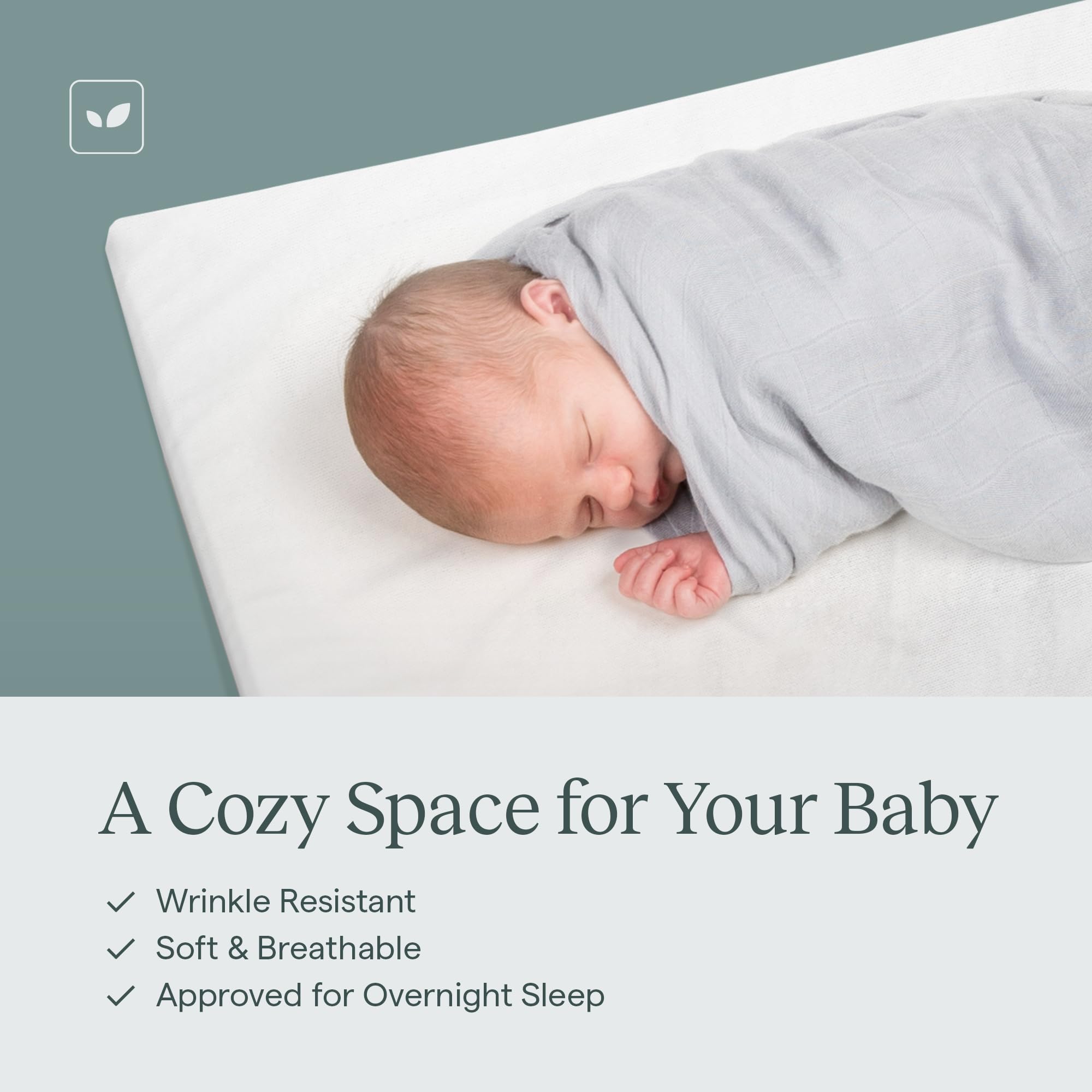 GUAVA FAMILY - Lotus Crib 100% Cotton Fitted Sheet | Perfect, Manufacturer-Approved Fit, Soft & Safe for Infants, Baby and Toddlers, Unisex, Boys & Girls (White)
