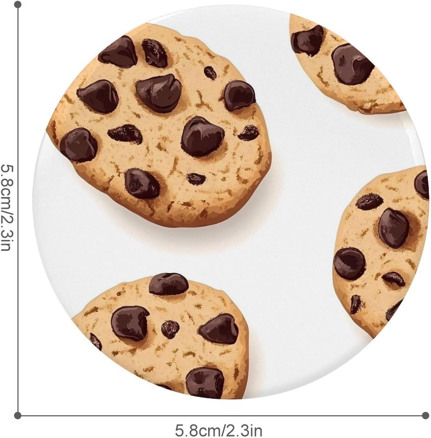 Chocolate Chip Cookies Brooch Pins Fashion Tin Plate Badge Pin Gifts Round