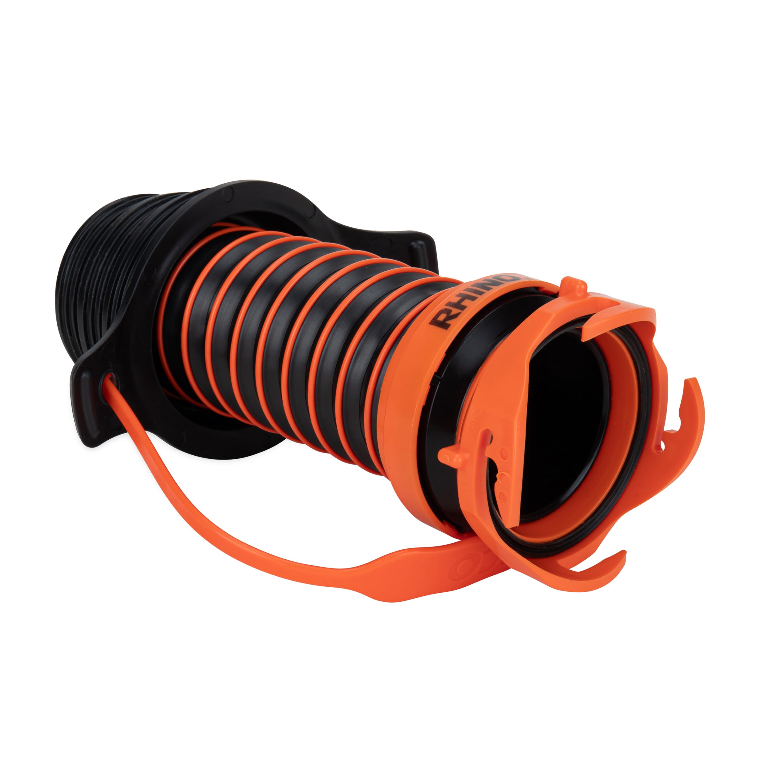 Camco 39319 Guarnizione per fognatura 3 in 1 con tubo RhinoExtreme e maniglia flessibile che rende l'ingresso di collegamento semplice e meno pratico, nero, standard