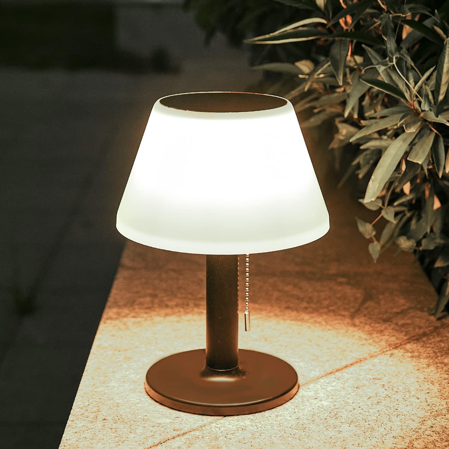 pearlstar LED Solar Table Lamp Desk Lamp White Night Lights Outdoor