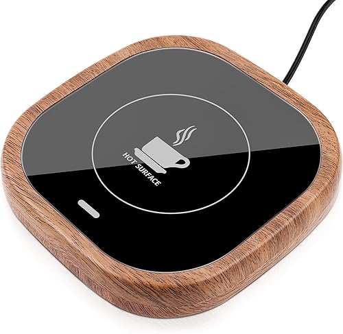 Miniatura 9 de Calentador de taza de café con apagado automático, inducción por gravedad, calentador eléctrico inteligente para escritorio, placa de bebida