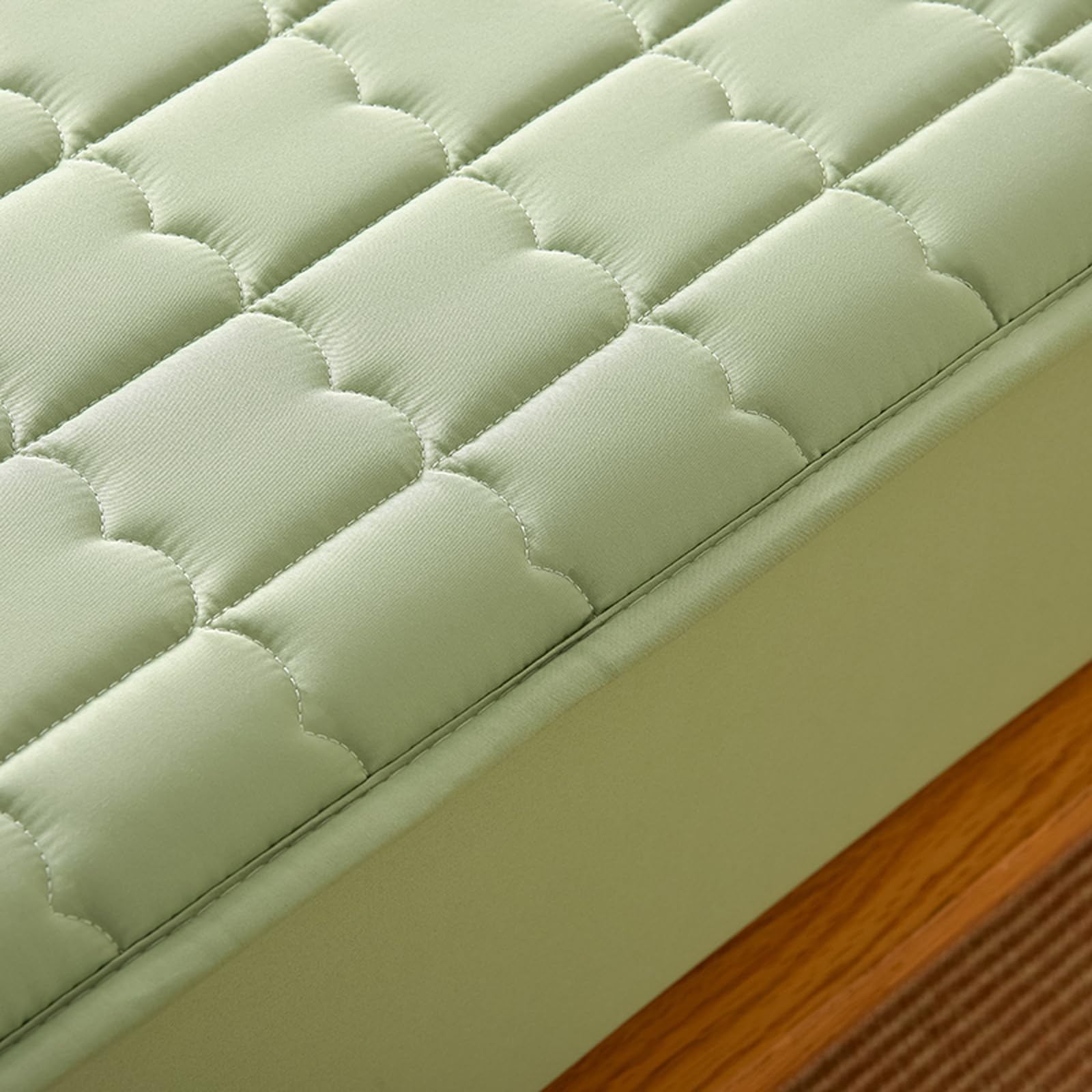 Spannbettlaken 200x220 Khaki Baumwolle Großes Doppelbett
