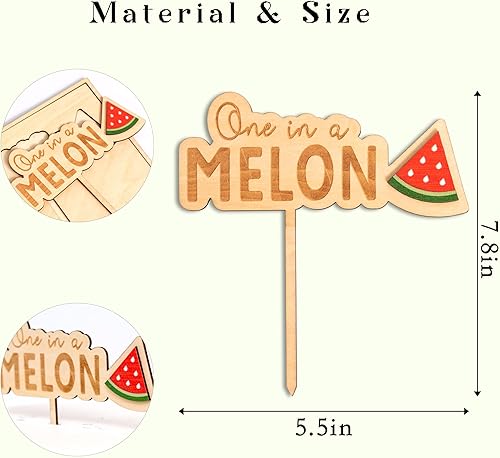 Vista 36 de Sweet One - Decoración de madera para pastel de primer y primer cumpleaños, accesorios de fotos de fiesta temática de fresa, decoración de pasteles