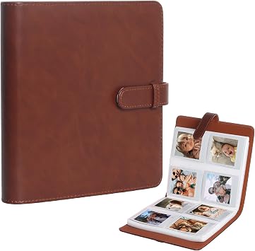 288 Pockets Album for Fujifilm Instax Square Film Photo Album SQ40 SQ1 SQ6 SQ10 SQ20 SP-3 Square Instant 2.9x3.4 Inches Film Camera Brown