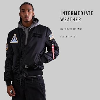 Alpha Industries MA-1 NASA Bomber Flight Jacket - Fighter Pilot Flight Jacket