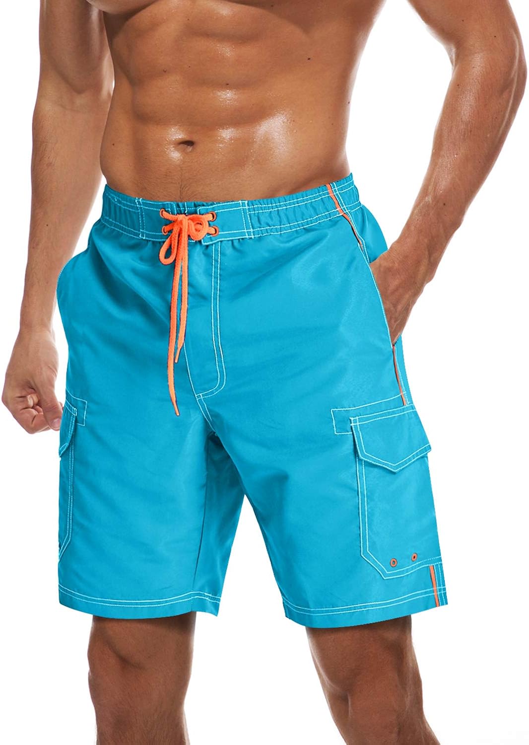 TACVASEN Mens Summer Quick Dry Swim Trunks Bathing Suit Shorts with Lining Men