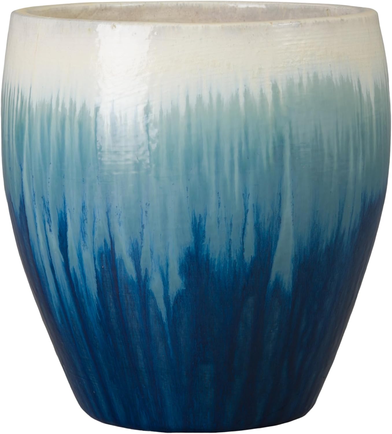 Emissary - Ossal Planter, Blue Snow 18.5x18.5x19 H