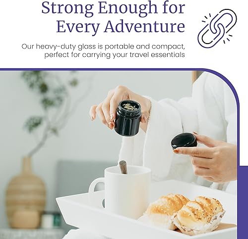 Miniatura 4 de Infinity Jars Tarro de rosca de vidrio ultravioleta negro alto de 1.7 fl oz (1.7 fl oz)