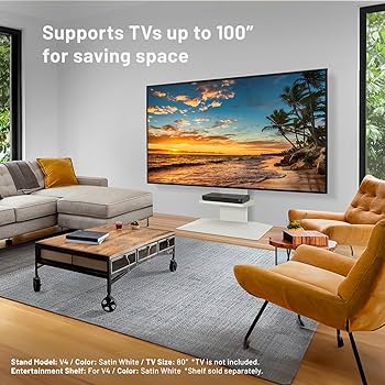 Amazon.com: WALL V4 | Sleek Shallow Floor TV Stand for Extra Large