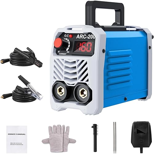 ARC Stick Welder Machine 110V,Mini Portable Welding Machine,200A IGBT Inverter Welder Machine For Beginners,With Safe Protection,Hot Start,Anti-Stick,Ideal for 1/16"-1/8" Rod, Cast Iron,Steel,Home DIY