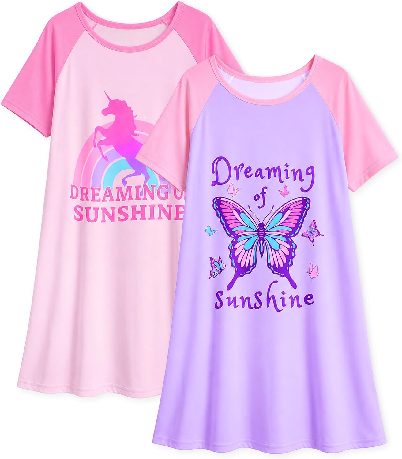 Play Tailor 2Pcs Girl Nightgowns Princess Sleep Dress Sleepwear Teens 6-14Y