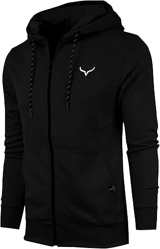 SCREENSHOT Sports Sudadera deportiva con capucha y cremallera completa para hombre