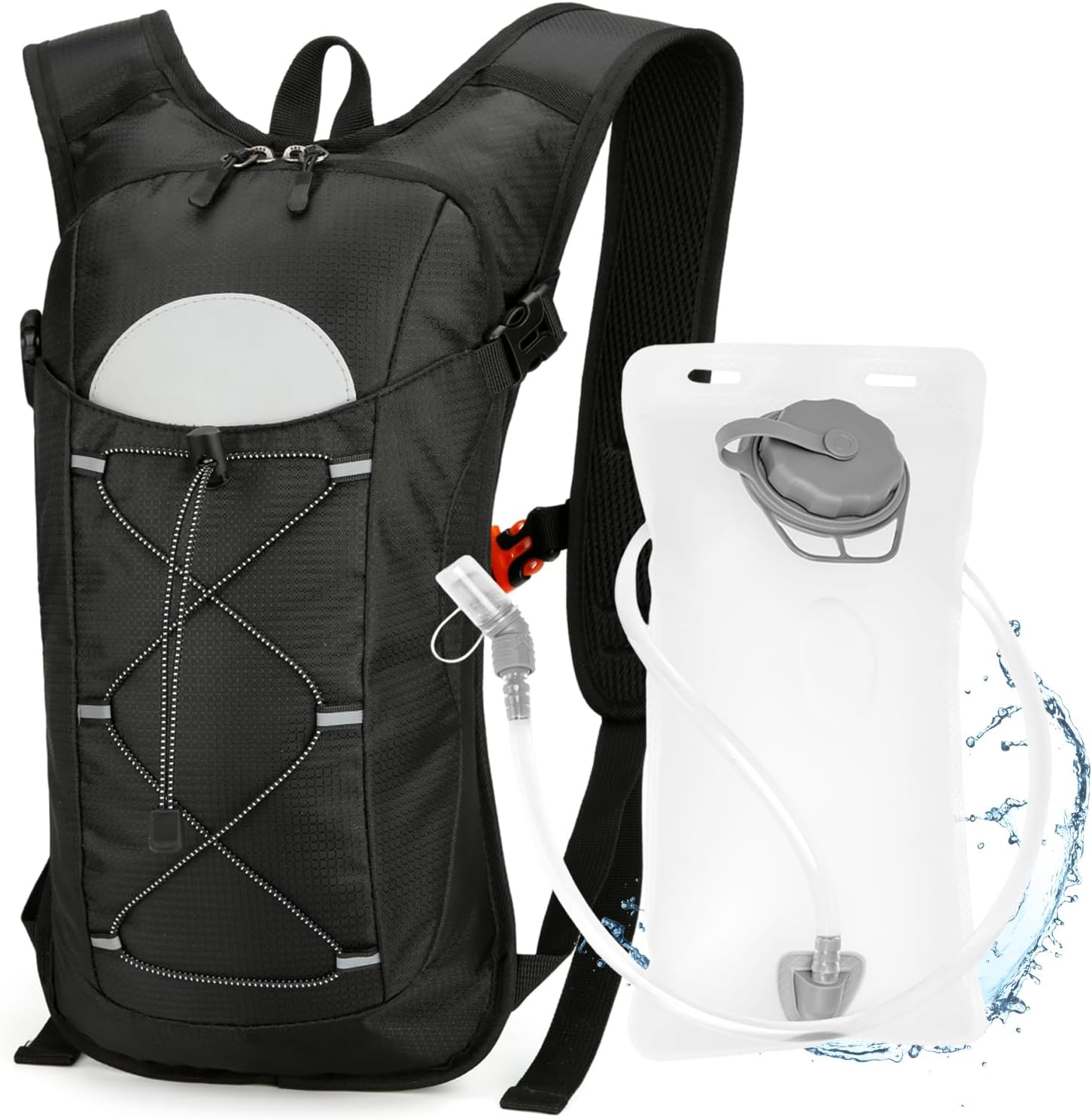 Hydration Backpack with 2L Water Bladder – Lightweight & Durable for Running, Hiking, Biking – Adjustable Fit for Men, Women, Youth